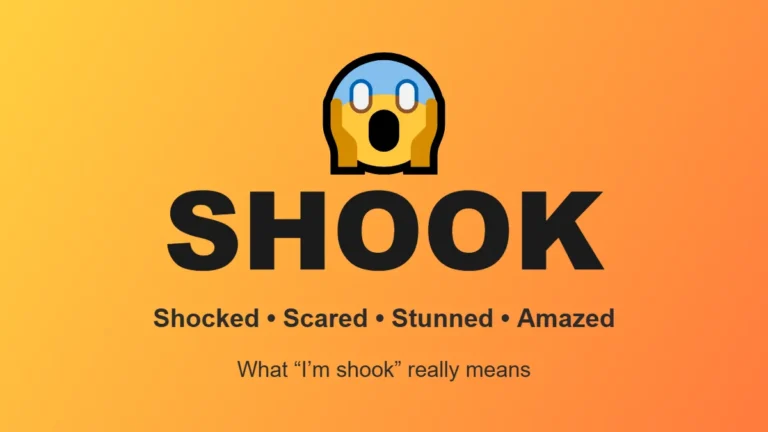 shook meaning slang