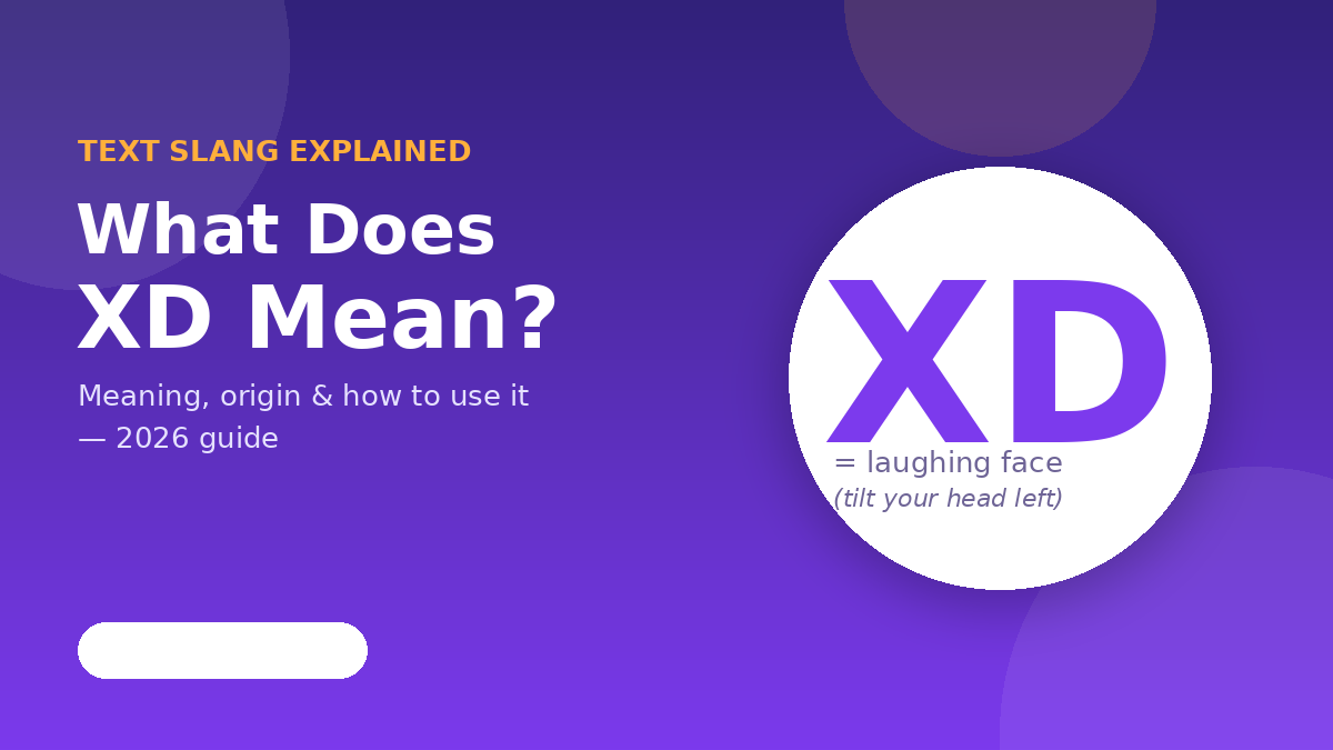 XD meaning explained - laughing face emoticon (rotate to see the face)