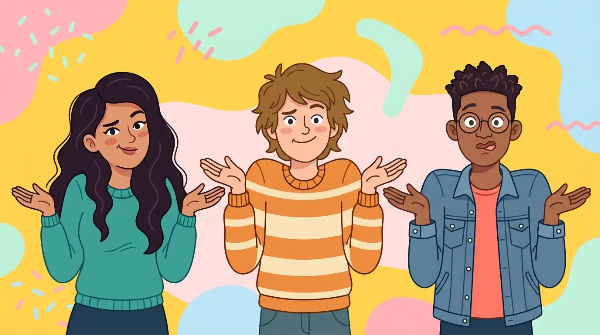 Shrug emoji meaning – person, woman and man shrugging