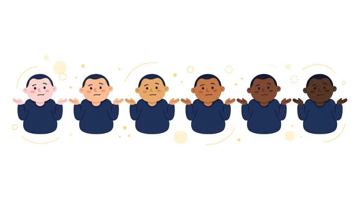 Shrugging emoji copy and paste – all 6 skin tones